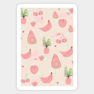 Pink Fruits Sticker